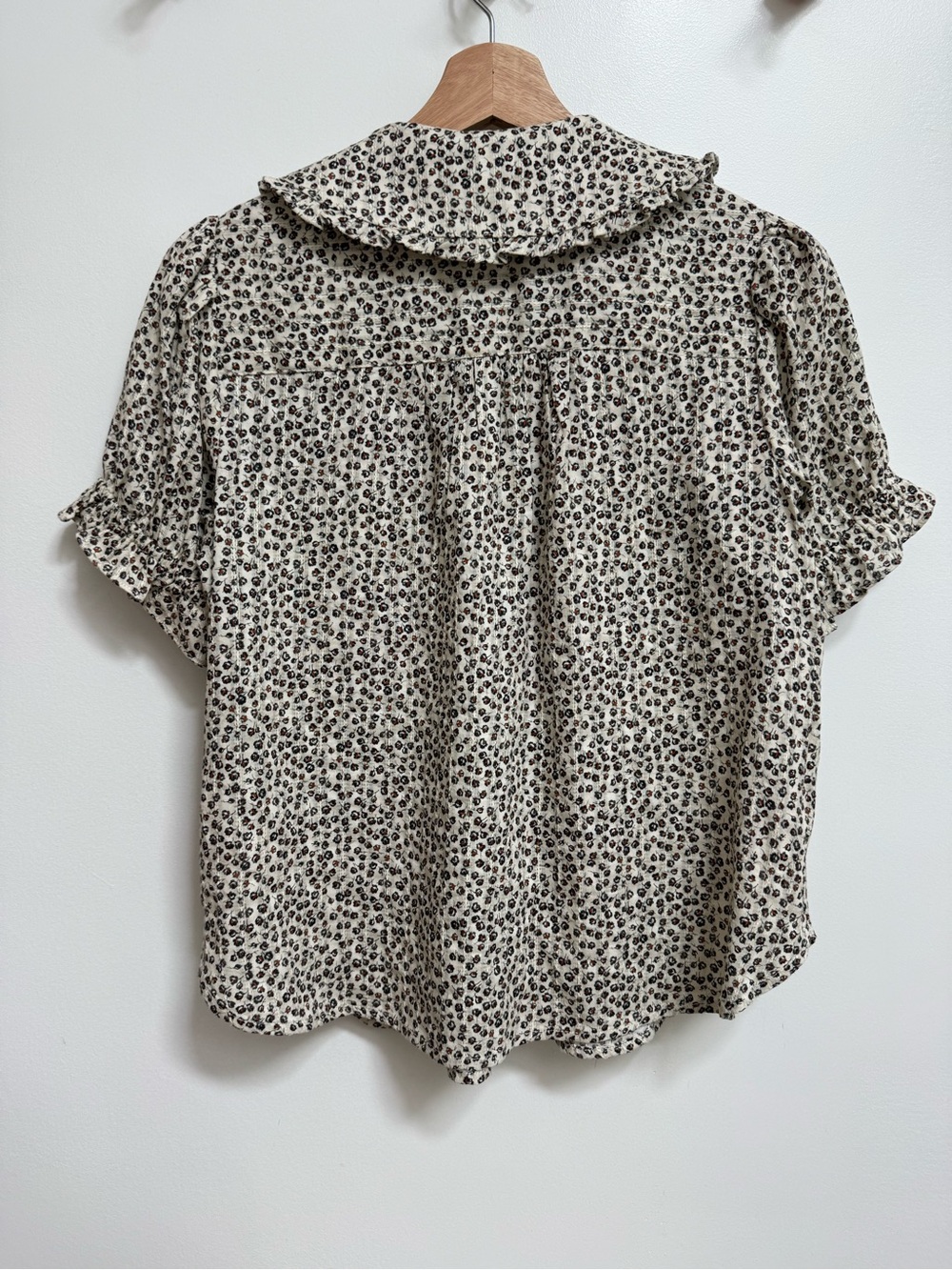 Pilcro Anthropologie Keira Collared Button Front Blouse Top Women Small Floral - Picture 6 of 13